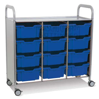 Vorbereitungswagen Callero, 12 tiefe Wannen, blau