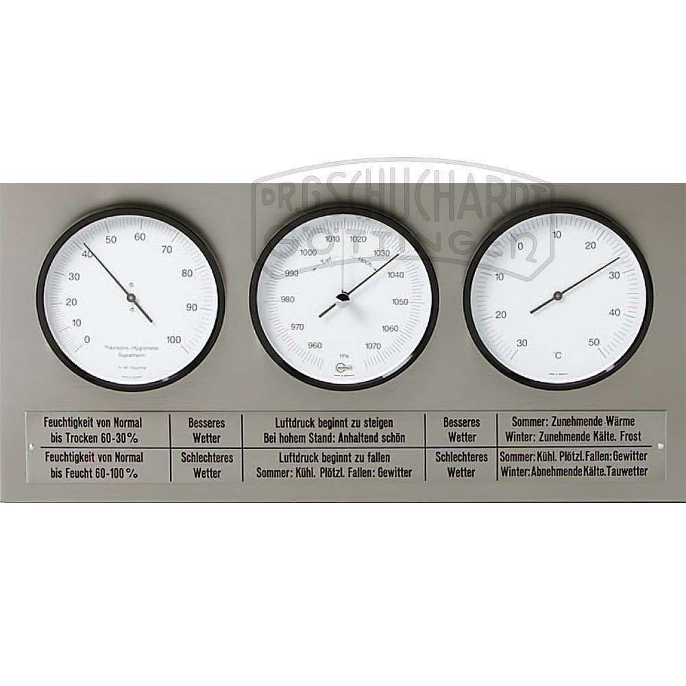 Analoge Wetterstation Edelstahl
