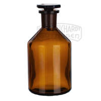 Steilbrustflasche 250ml Enghals klar Stopfen aus Glas NS24/29