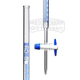 Bürette Schellbach mit Hahn PTFE 50/0,1 ml A