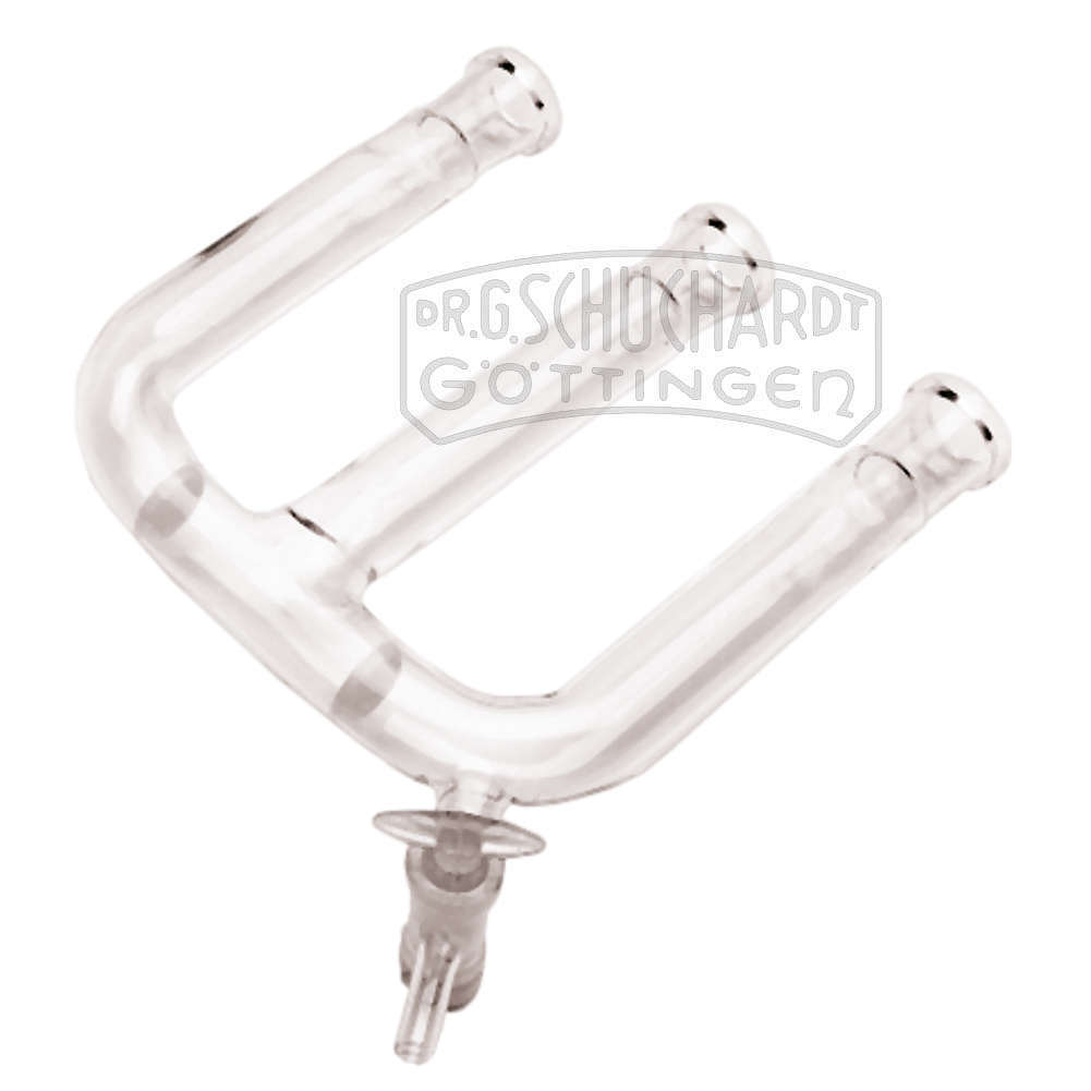 Doppel-U-Rohr SB19 2 Fritten und Hahn Boro